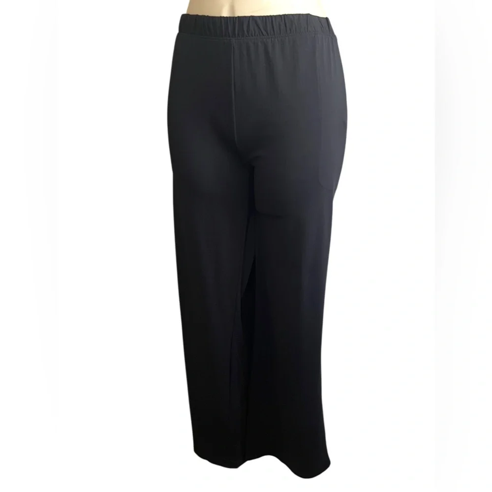 IBKUL IBKomfortable Size XL Straight-leg jogger Black Pants with Pockets - Picture 6 of 14